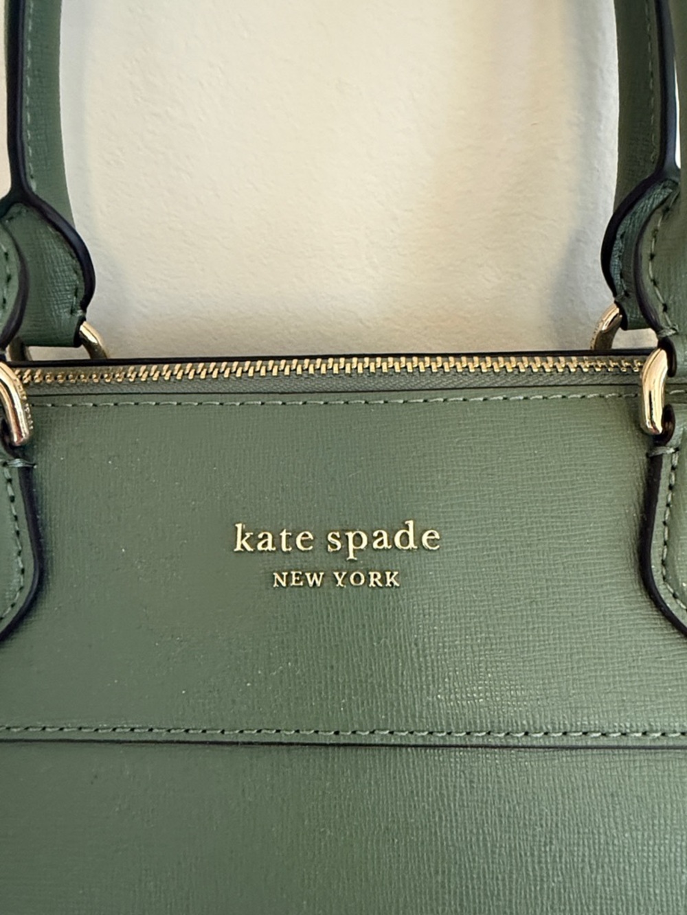 ๐ NWOT ๐ kate spade Forest Green Leather Satchel with Removable Strap - Picture 2 of 14